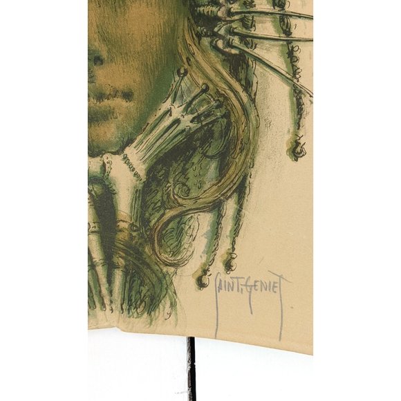 Francis de Lassus Saint Geniet "Untitled-Head" lithograph, signed Artist Proof - Picture 2 of 9